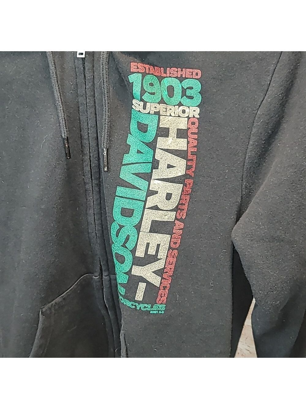 Harley davidson zip up hoodie Smoky mountains men's small - Picture 2 of 5